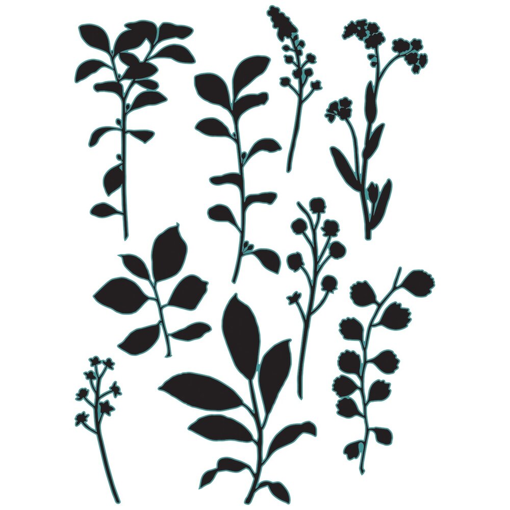 Sizzix Framelits Die by 49 and Market Fine Stems 02 (9pcs) (666810) Sizzix Framelits Die by 49 and Market Fine Stems 02 (9pcs) (666810)