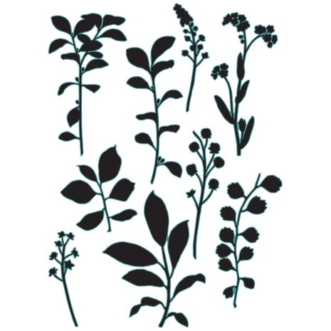 Sizzix Framelits Die by 49 and Market Fine Stems 02 (9pcs) (666810) Sizzix Framelits Die by 49 and Market Fine Stems 02 (9pcs) (666810)