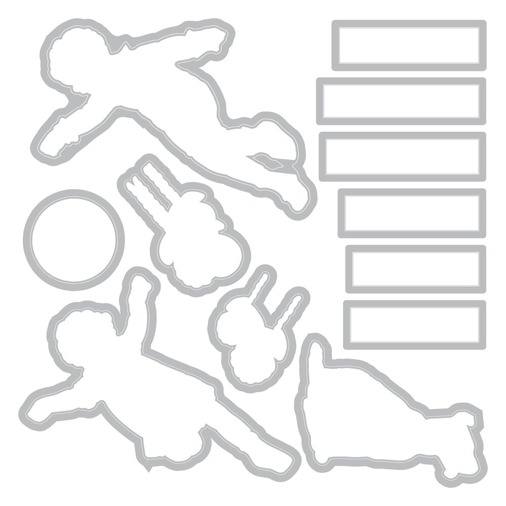 Sizzix Framelits Die w/Stamps by 49 and Market Play Time (29+12pcs) (666812) Sizzix Framelits Die w/Stamps by 49 and Market Play Time (29+12pcs) (666812)