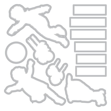 Sizzix Framelits Die w/Stamps by 49 and Market Play Time (29+12pcs) (666812) Sizzix Framelits Die w/Stamps by 49 and Market Play Time (29+12pcs) (666812)