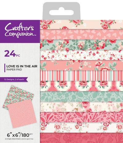 Crafter's Companion Love is in the Air 6x6 Inch Paper Pad (CC-LA-PAD6)