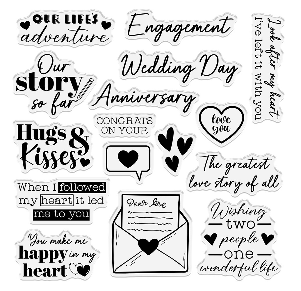 Crafter's Companion Love is in the Air Clear Stamps Dear Love (CC-LA-CA-ST-DELO)
