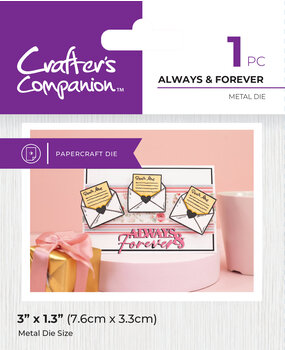 Crafter's Companion Love is in the Air Metal Die Always & Forever (CC-LA-MD-ALFO)