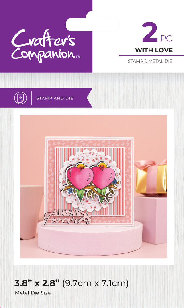 Crafter's Companion Love is in the Air Stamp & Die With Love (CC-LA-STD-WILO)