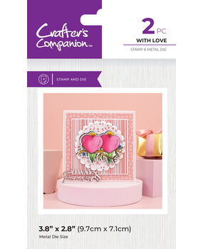 Crafter's Companion Love is in the Air Stamp & Die With Love (CC-LA-STD-WILO)