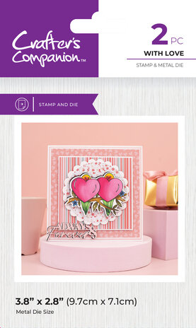 Crafter's Companion Love is in the Air Stamp & Die With Love (CC-LA-STD-WILO)