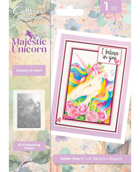 Crafter's Companion Majestic Unicorn 3D Embossing Folder Unicorn at Heart (MU-3D-EF4-UNAH)