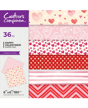 Crafter's Companion Happy Valentines! 6x6 Inch Paper Pad (CC-PAD6-HAVA)
