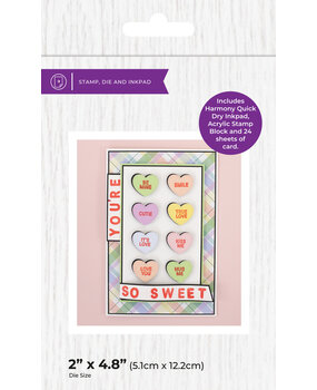 Crafter's Companion Love Hearts Stamp, Die & Inkpad Kit (CC-STD-IP-LOHE)