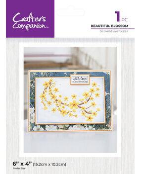 Crafter's Companion Love Birds 3D Embossing Folder Beautiful Blossom (CC-LB-3D-EF4-BEBL)