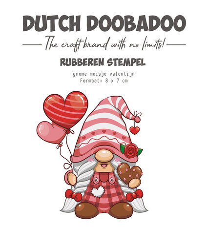 Dutch Doobadoo Rubber Stamp Gnome Meisje Valentijn (497.004.029) Dutch Doobadoo Rubber Stamp Gnome Meisje Valentijn (497.004.029)