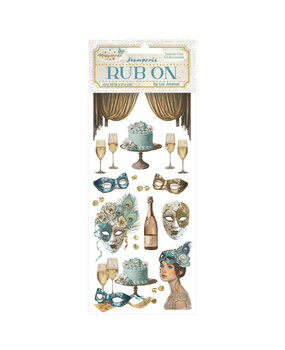 Stamperia Masquerade Rub-On 4x8,5 Inch Masks (DFLRB138) (DISCONTINUED)