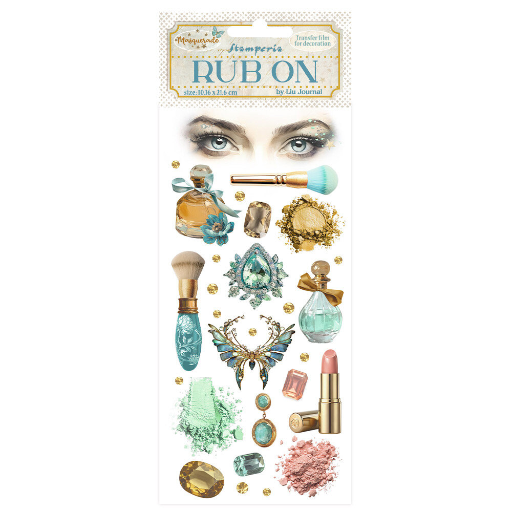 Stamperia Masquerade Rub-On 4x8,5 Inch Beauty (DFLRB141) (DISCONTINUED) Stamperia Masquerade Rub-On 4x8,5 Inch Beauty (DFLRB141) (DISCONTINUED)