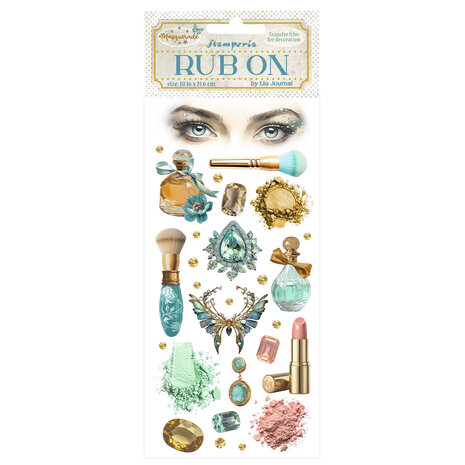 Stamperia Masquerade Rub-On 4x8,5 Inch Beauty (DFLRB141) (DISCONTINUED) Stamperia Masquerade Rub-On 4x8,5 Inch Beauty (DFLRB141) (DISCONTINUED)