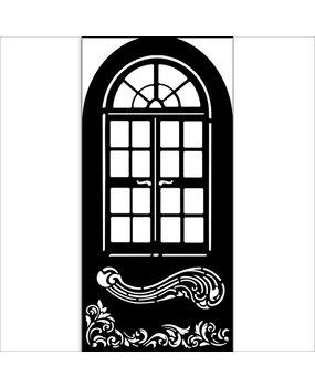 Stamperia Masquerade Thick Stencil 12x25cm Window (KSTDL113)