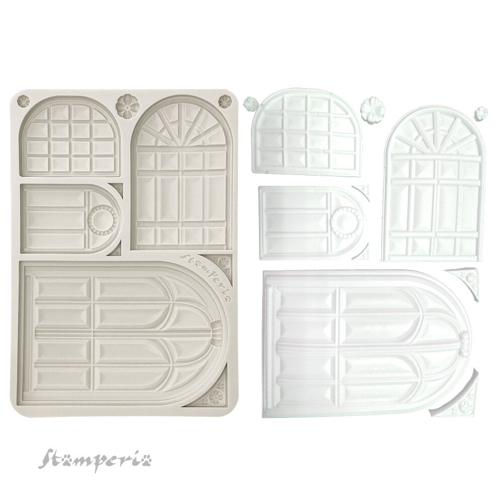 Stamperia Masquerade Silicon Mould A5 Windows (KACMA554)