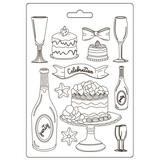 Stamperia Masquerade Soft Mould A5 Flut And Cakes (K3PTA5667)