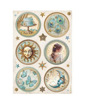 Stamperia Masquerade A4 Rice Paper 6 Rounds (6pcs) (DFSA4981) (DISCONTINUED) Stamperia Masquerade A4 Rice Paper 6 Rounds (6pcs) (DFSA4981) (DISCONTINUED)