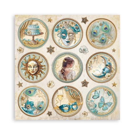 Stamperia Masquerade 12x12 Inch Paper Pack Maxi (Single Face) (SBBXLB20) Stamperia Masquerade 12x12 Inch Paper Pack Maxi (Single Face) (SBBXLB20)