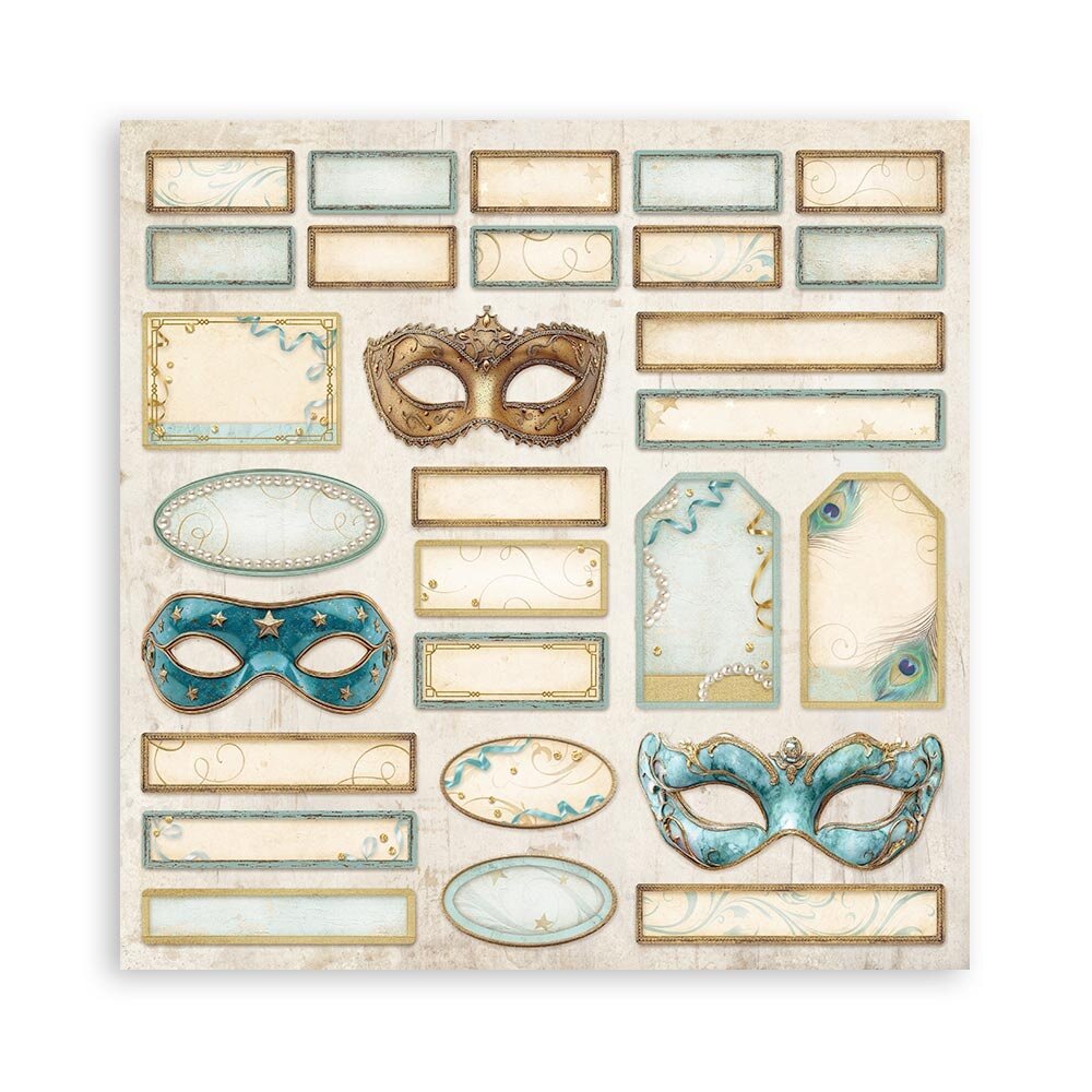 Stamperia Masquerade 12x12 Inch Paper Pack Maxi (Single Face) (SBBXLB20) Stamperia Masquerade 12x12 Inch Paper Pack Maxi (Single Face) (SBBXLB20)