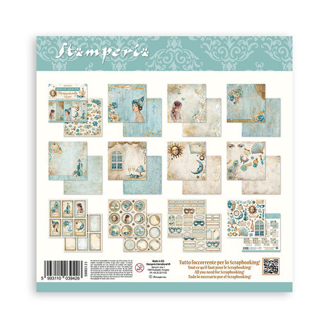 Stamperia Masquerade 8x8 Inch Paper Pack (SBBS121) Stamperia Masquerade 8x8 Inch Paper Pack (SBBS121)