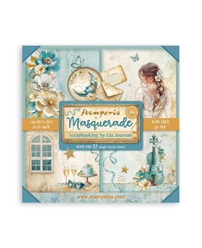 Stamperia Masquerade 8x8 Inch Paper Pack Maxi (Single Face) (SBBSXB08) Stamperia Masquerade 8x8 Inch Paper Pack Maxi (Single Face) (SBBSXB08)