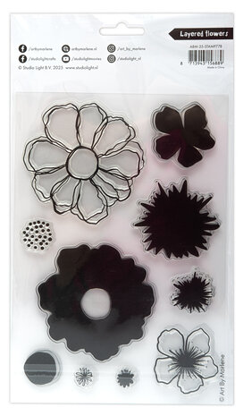 Art By Marlene Layered Flowers Clear Stamps (ABM-25-STAMP778) (DISCONTINUED) Art By Marlene Layered Flowers Clear Stamps (ABM-25-STAMP778) (DISCONTINUED)