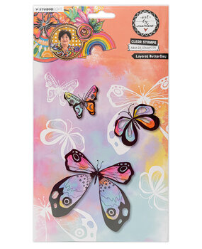 Art By Marlene Layered Butterflies Clear Stamps (ABM-25-STAMP779) (DISCONTINUED)