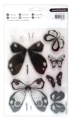 Art By Marlene Layered Butterflies Clear Stamps (ABM-25-STAMP779) (DISCONTINUED) Art By Marlene Layered Butterflies Clear Stamps (ABM-25-STAMP779) (DISCONTINUED)