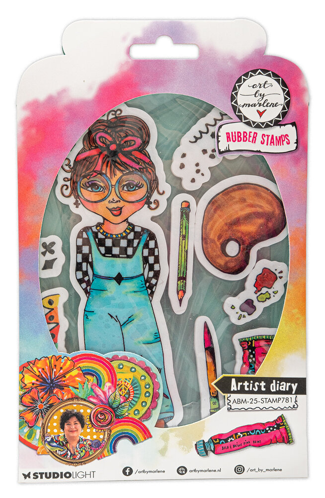 Art By Marlene Artist Diary Rubber Stamps (ABM-25-STAMP781) (DISCONTINUED)