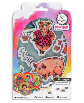 Art By Marlene Miss Piggy Rubber Stamps (ABM-25-STAMP782) (DISCONTINUED)