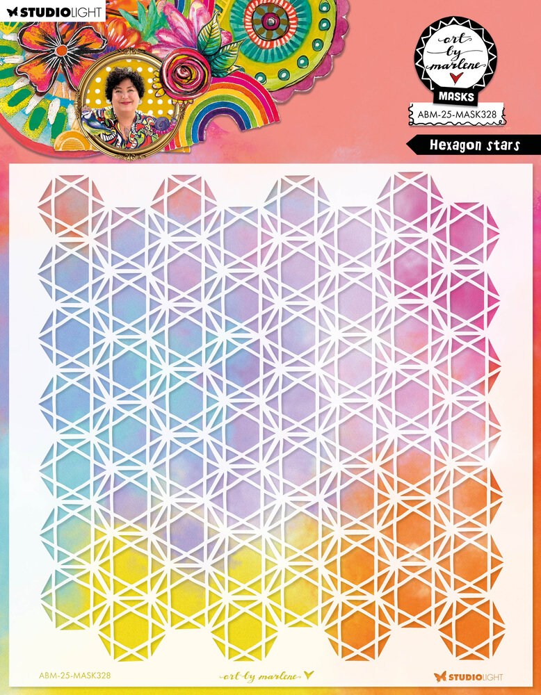 Art By Marlene Hexagon Stars Mask (ABM-25-MASK328) (DISCONTINUED)
