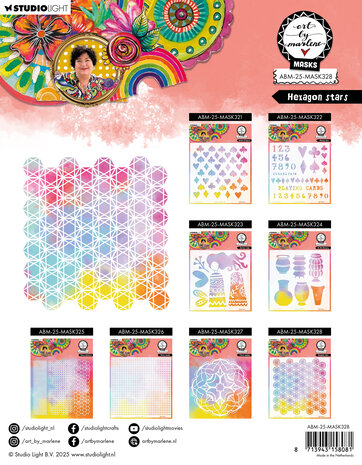 Art By Marlene Hexagon Stars Mask (ABM-25-MASK328) (DISCONTINUED)