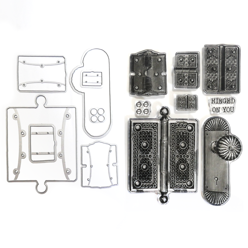 Elizabeth Craft Designs Hinged To The Past Stamp and Die Set Hinged (CSD389) Elizabeth Craft Designs Hinged To The Past Stamp and Die Set Hinged (CSD389)