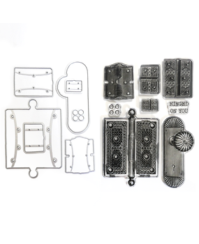 Elizabeth Craft Designs Hinged To The Past Stamp and Die Set Hinged (CSD389)