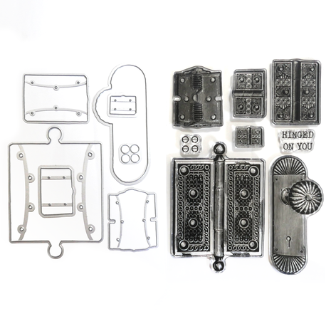 Elizabeth Craft Designs Hinged To The Past Stamp and Die Set Hinged (CSD389) Elizabeth Craft Designs Hinged To The Past Stamp and Die Set Hinged (CSD389)