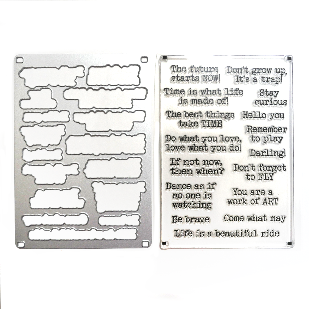 Elizabeth Craft Designs Hinged To The Past Stamp and Die Set Journal Phrases 4 (CSD390) Elizabeth Craft Designs Hinged To The Past Stamp and Die Set Journal Phrases 4 (CSD390)
