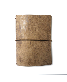 Elizabeth Craft Designs Hinged To The Past Art Journal Stonewashed Brown Passport (AJ07)