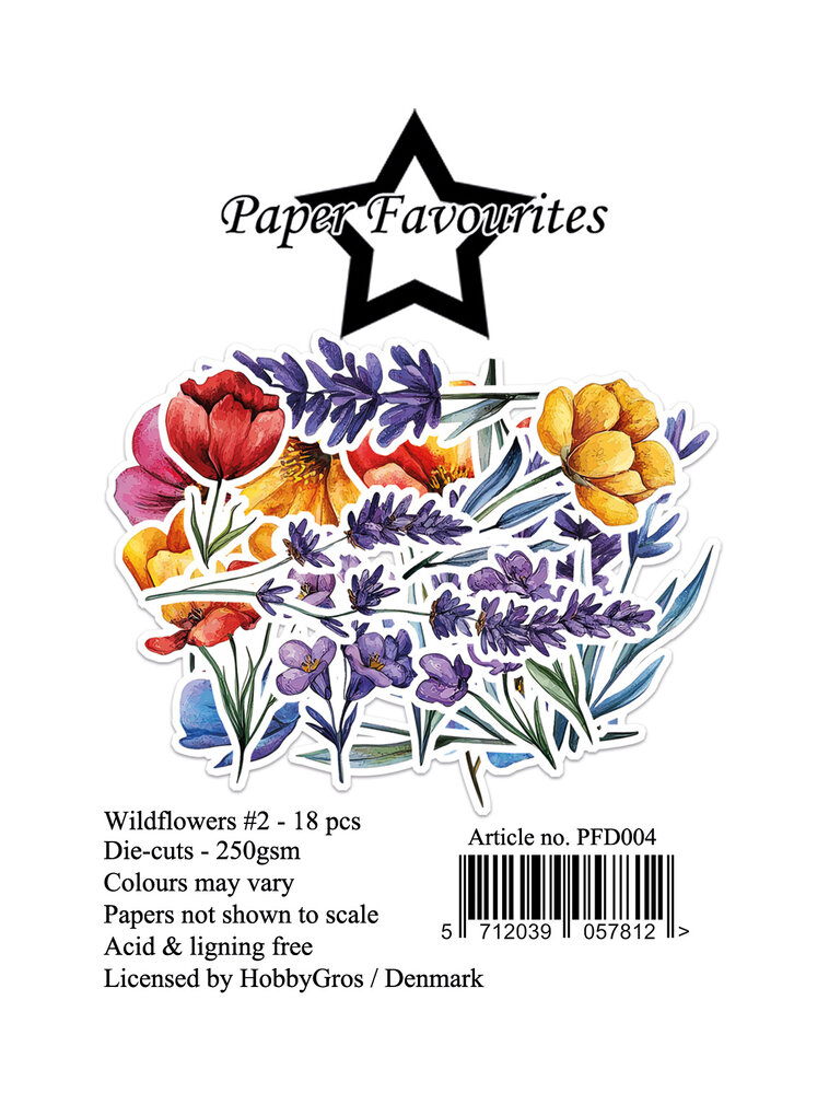 Paper Favourites Die-Cuts Wildflowers #2 (18pcs) (PFD004)