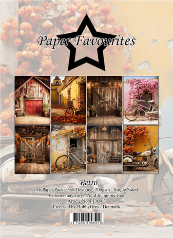 Paper Favourites Retro A6 Paper Pack (PFA563)