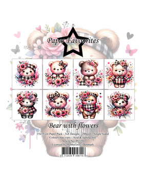 Paper Favourites Bear With Flowers 6x6 Inch Paper Pack (PF520)