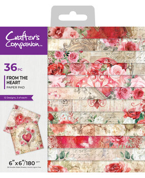 Crafter's Companion From the Heart 6x6 Inch Paper Pad (CC-PAD6-FTHE)
