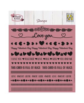 Nellie Snellen Clear Stamp Strips Love & Hugs (NSCS023)