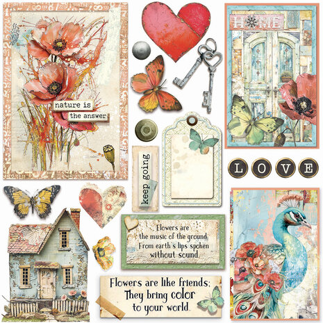 Ciao Bella Majestic Dream 6x6 Inch Vellum Fussy Cut (6pcs) (CBVQ023) Ciao Bella Majestic Dream 6x6 Inch Vellum Fussy Cut (6pcs) (CBVQ023)