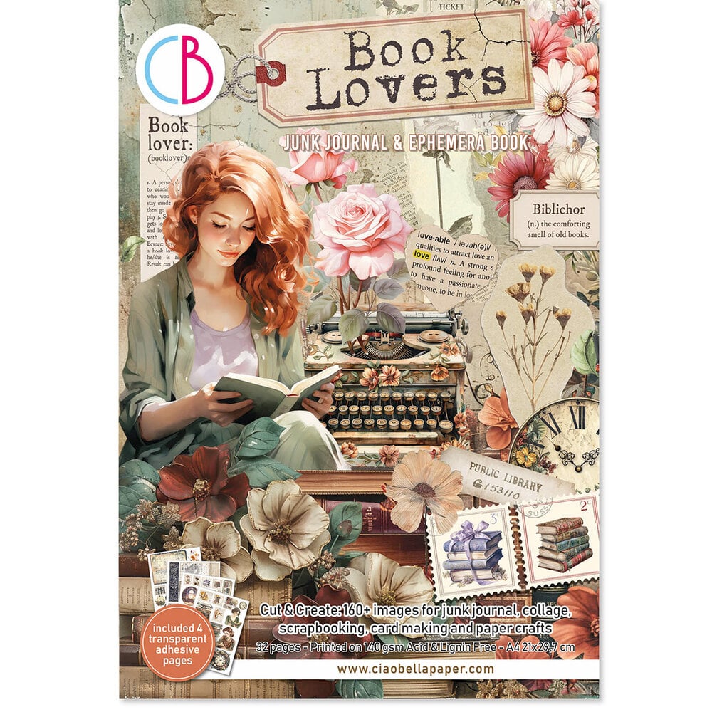 Ciao Bella Book Lovers A4 Junk Journal Ephemera Book (32pcs) (CBB005)