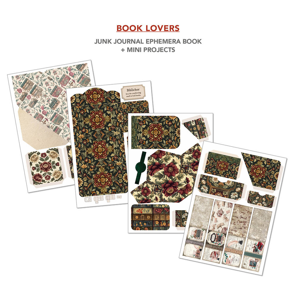 Ciao Bella Book Lovers A4 Junk Journal Ephemera Book (32pcs) (CBB005)