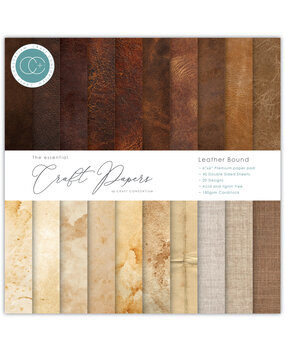 Craft Consortium Essential Craft Papers 6x6 Inch Paper Pad Leather Bound (CCEPAD035B) Craft Consortium Essential Craft Papers 6x6 Inch Paper Pad Leather Bound (CCEPAD035B)