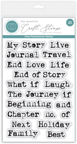 Craft Consortium Clear Stamps Journal Sentiments (CCESTMP002)