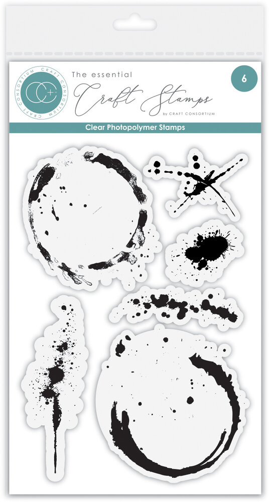 Craft Consortium Clear Stamps Ink & Coffee Stains (CCESTMP005)