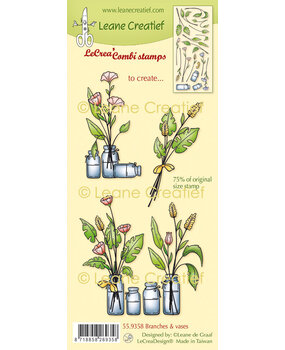 Leane Creatief LeCreaDesign Combi Clear Stamp Flowers & Vases (55.9358) (DISCONTINUED)